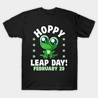 Funny Frog Hoppy Leap Day February 29 Birthday Leap Year T-Shirt